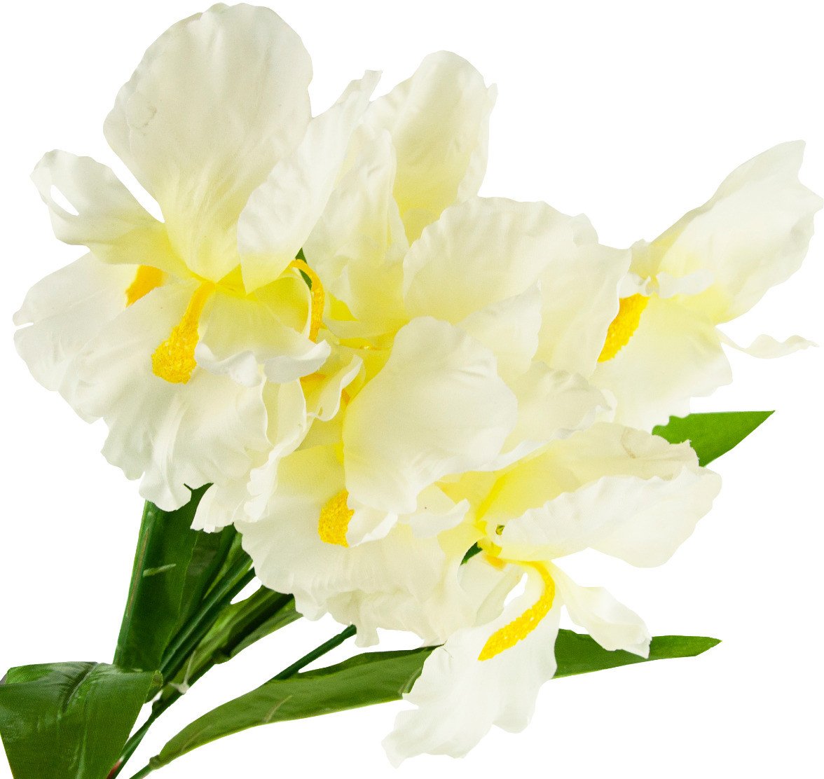 08357-B BUKIET IRYSÓW SZTUCZNY IRYS BUKIET BIAŁY 7 SZT SZTUCZNE KWIATY IRISY