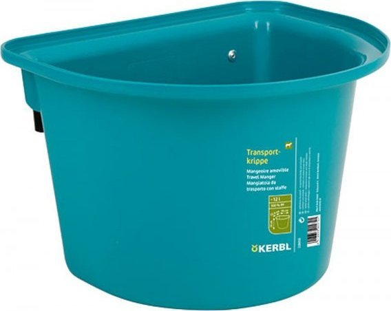 Kerbl KERBL Pojemnik na paszę z zawiesiem, 12 l, aquamarine