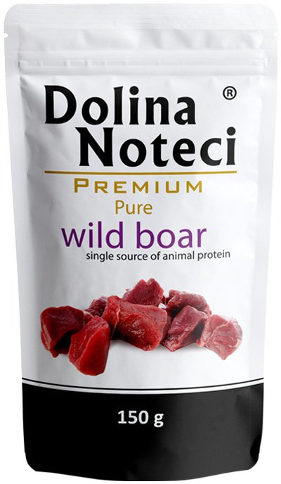 Mokra karma dla psa alergika Dolina Noteci Premium Pure bogata w dzika saszetka 150 g