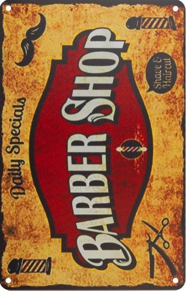 Activeshop Tablica ozdobna barber B045