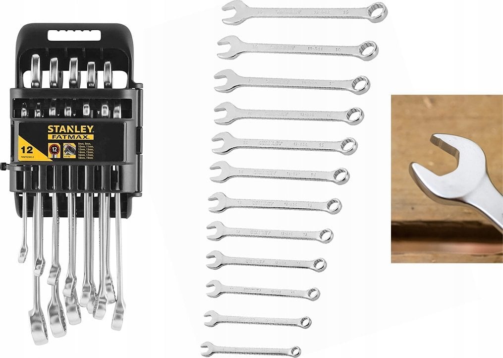 Stanley Klucze pł-ocz.8-19mm 12szt.