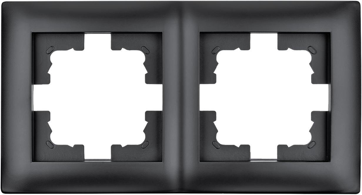 Ramka podwójna czarna LC-48C