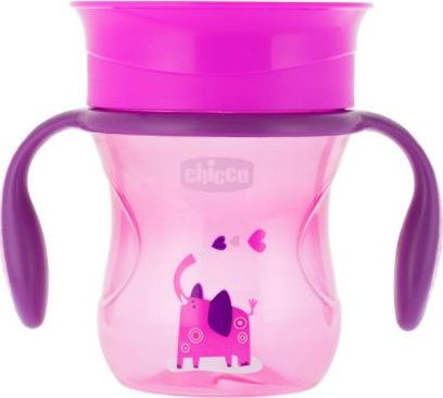 Chicco Kubek 360 do nauki picia 200ml różowy