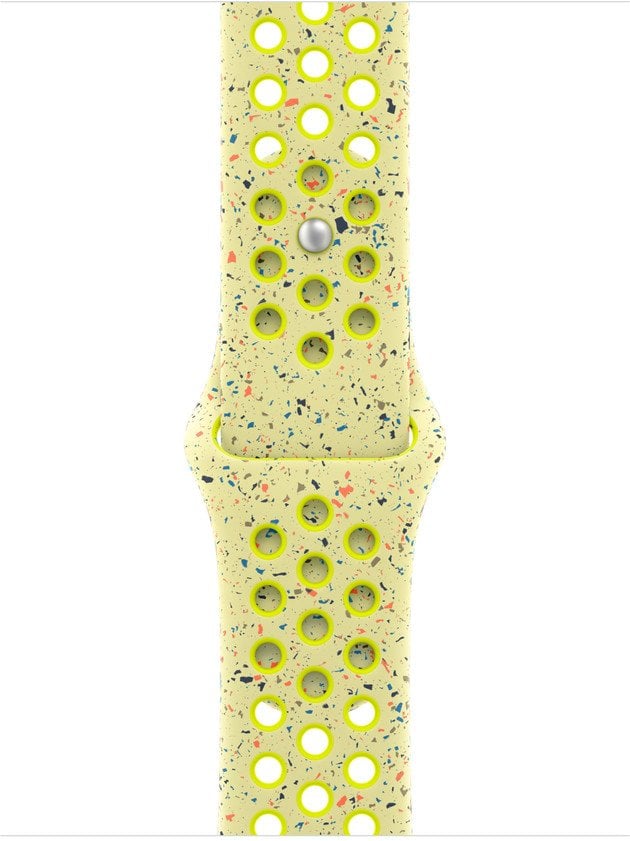 Apple Pasek sportowy Nike w kolorze promiennym zielonożółtym do koperty 42 mm – rozmiar S/M