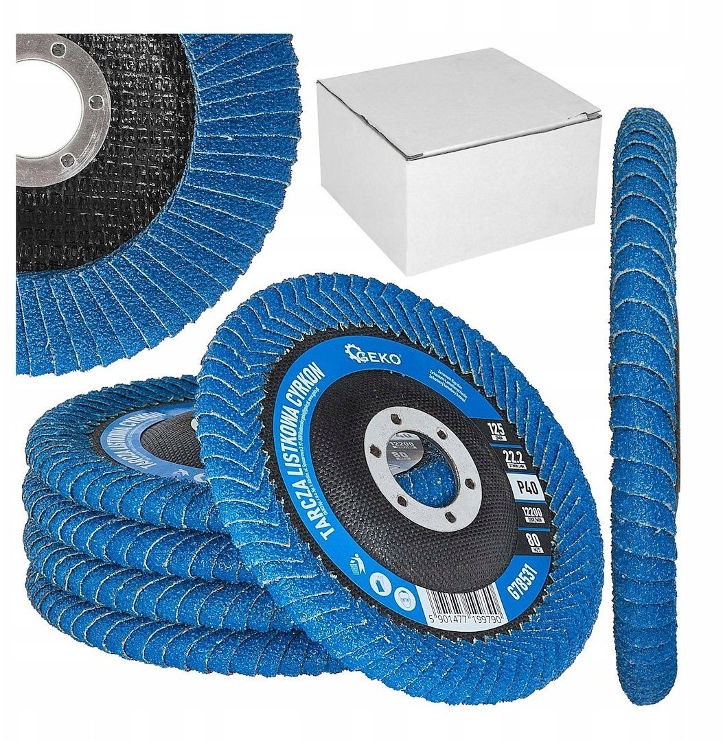 Geko Tarcza CYRKON 125mm P40 do szlifowania spawów i krawędzi (5/100)