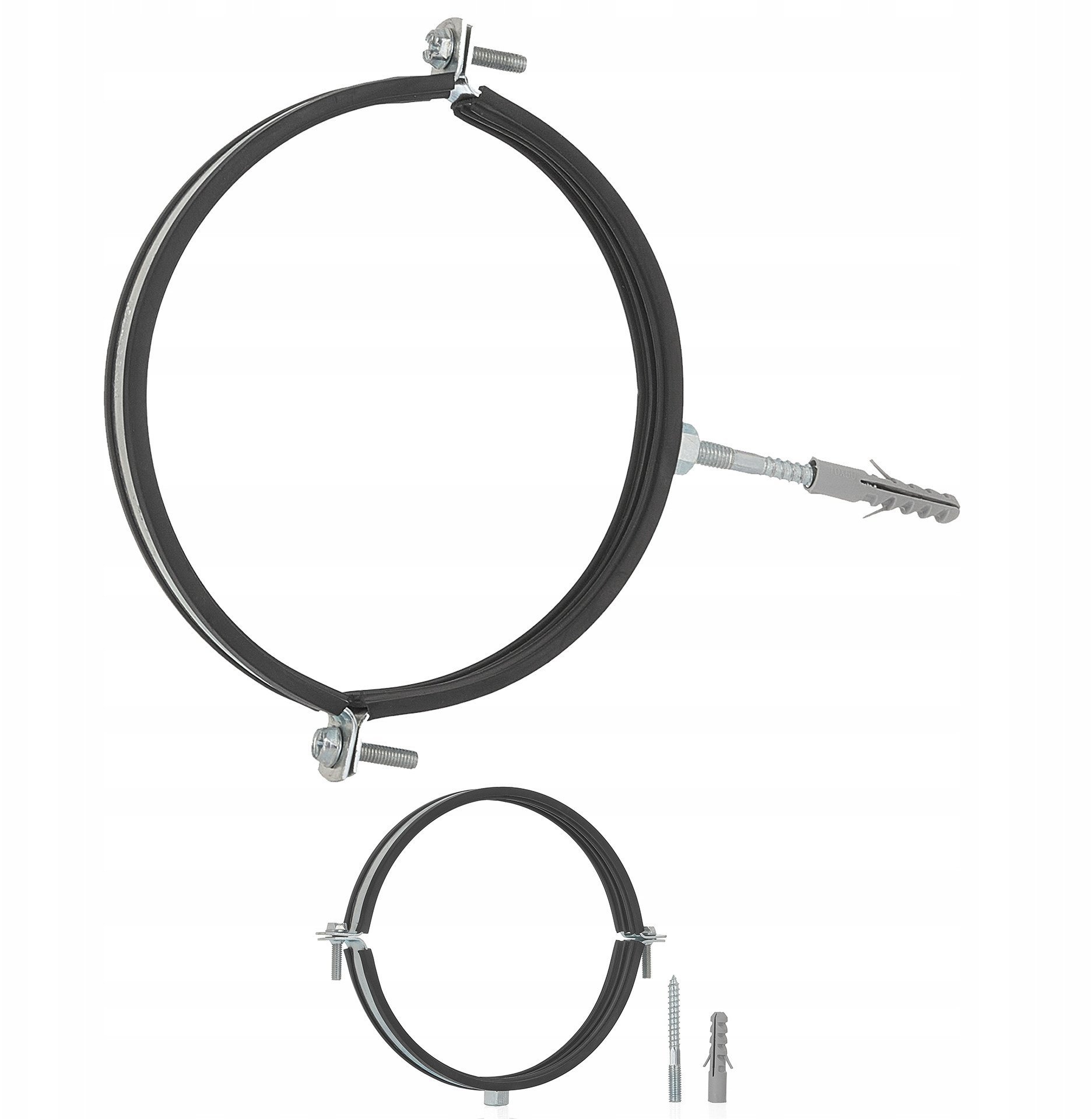 Obejma metalowa z gumą do rur 6" 159-166mm (50)