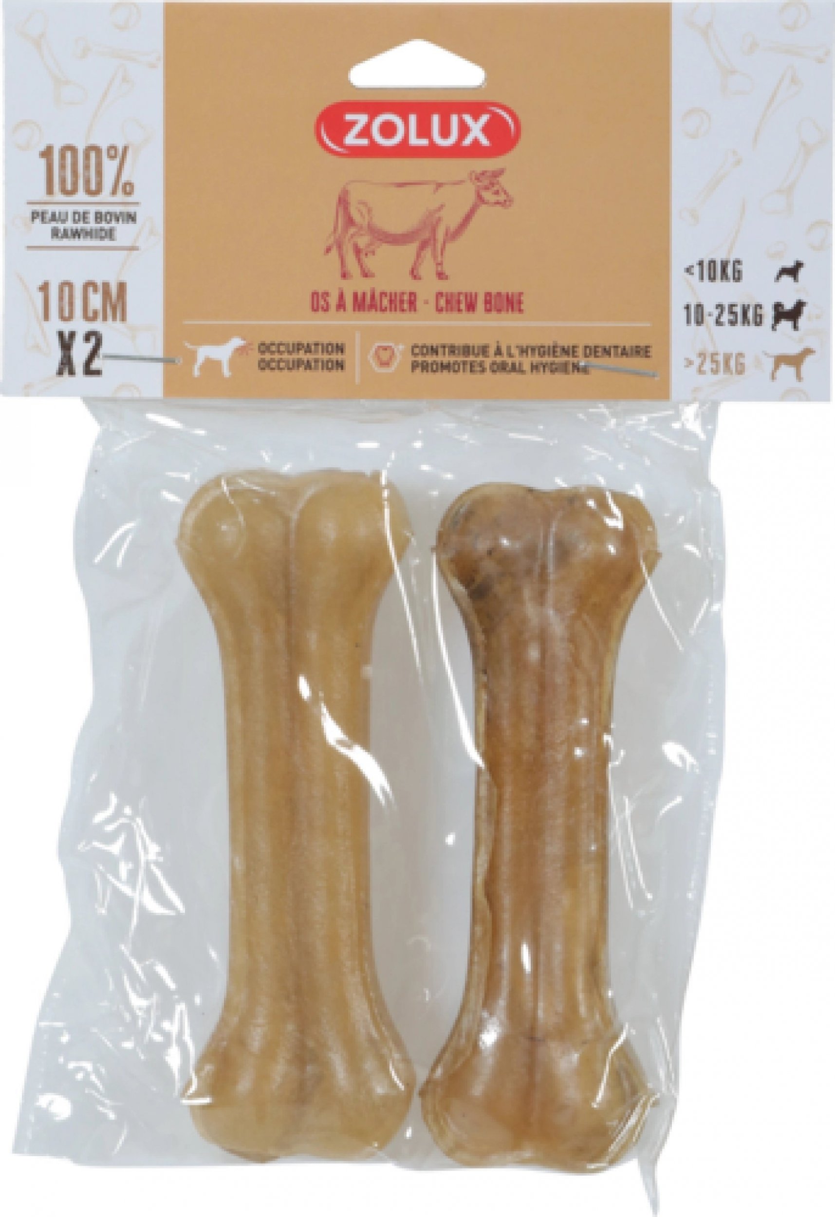 Zolux ZOLUX Kość prasowana 10 cm x 2