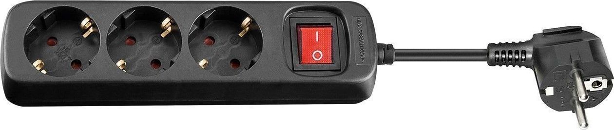 Listwa zasilająca MicroConnect 3 gniazda 3 m czarna (GRU0033B)