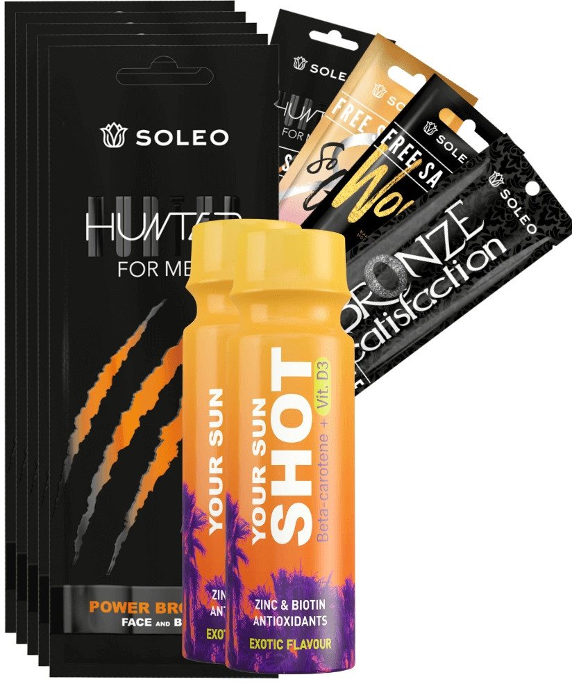 Soleo Hunter 5x15ml Bronzer Dla Mężczyzn + Gratisy