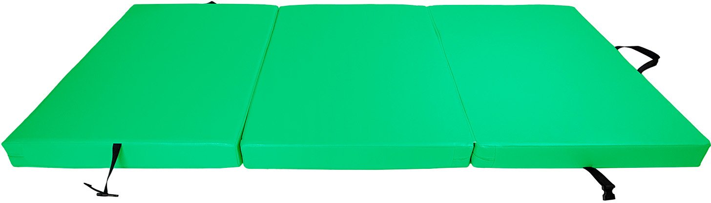 UnderFit Materac gimnastyczny składany trzyczęściowy 210 x 100 x 10 cm zielony