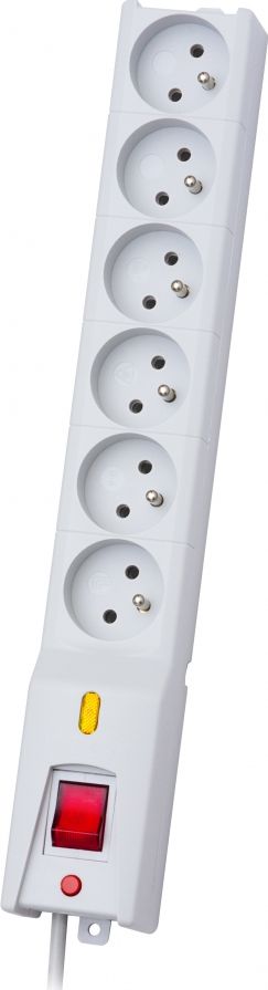 Listwa zasilająca Lestar LX 610 przeciwprzepięciowa 6 gniazd 1.5 m szara (LX610GA1.5SZARY)