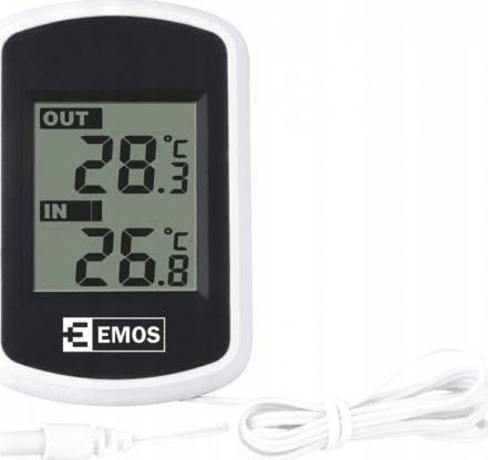 Emos Termometr elektroniczny zewnętrzny wewnętrzny LCD E0041