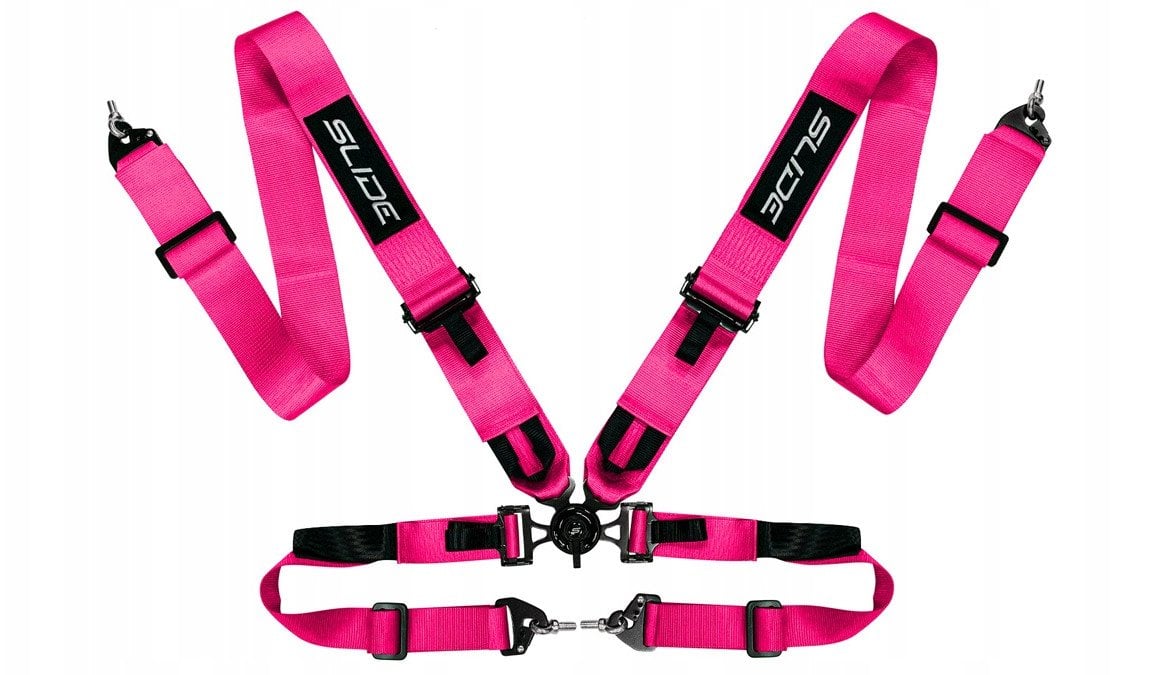 Pasy sportowe Slide V2 Quick Różowe 4P 3"