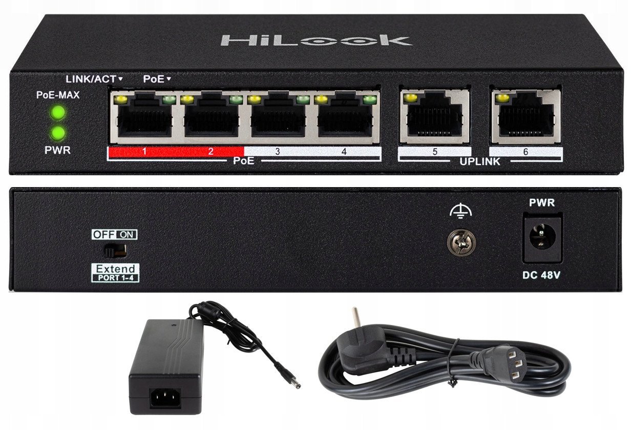 Komutatorius 6 prievadų HiLook NS-0106P-35