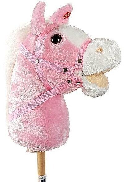 Adar Konik na kiju Hobby horse z dźwiękiem różowy