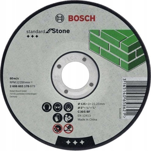Bosch Stone Cutting Disc Bosch 125X3x22.23