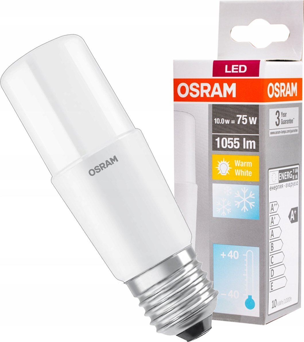 Osram OSRAM LED STAR E27 9W/827 LEDSTICK75W teplá