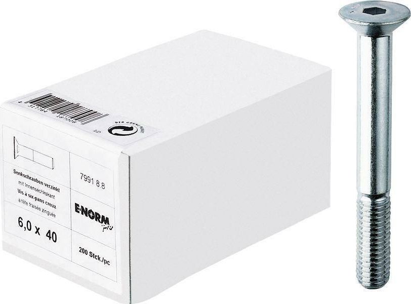 E-NORMpro DIN 7991 8.8 ocynk. galw. M5x50, opak.handl.E-NORMpro