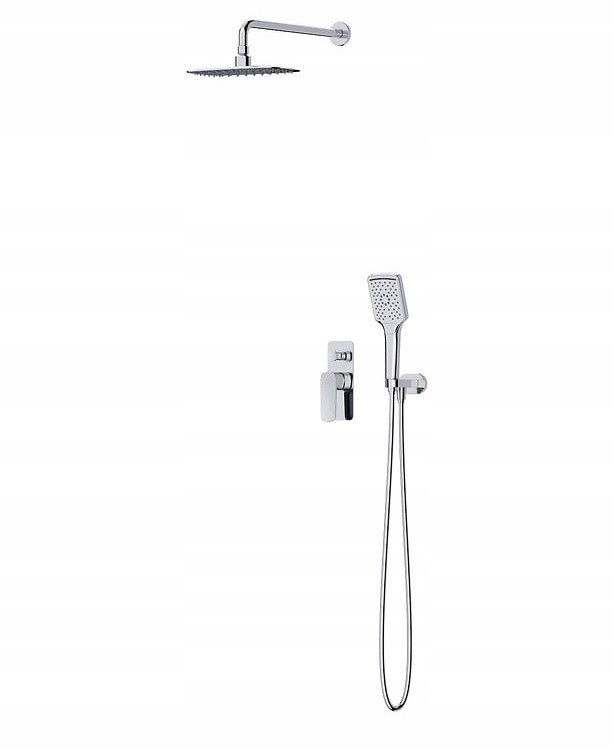Zestaw prysznicowy Cersanit S952-029 SET B342 ZESTAW PODTYNKOWY LARGA Z BATERIĄ WAN-NAT CHROM CERSANIT
