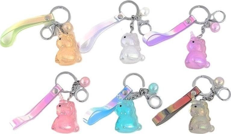 Brelok jednorożec z zawieszką neonową MIX