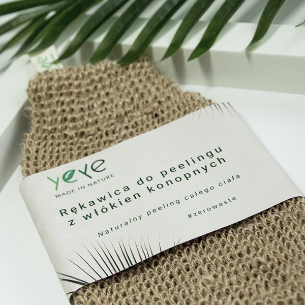 Yeye Rękawica z włókien konopnych do peelingu Yeye