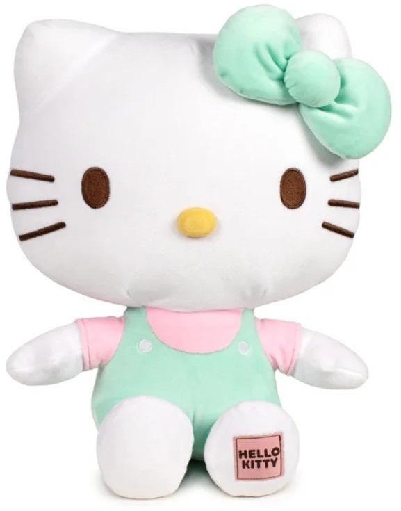 Hello Kitty. Plusz z naszywką 20cm zielony
