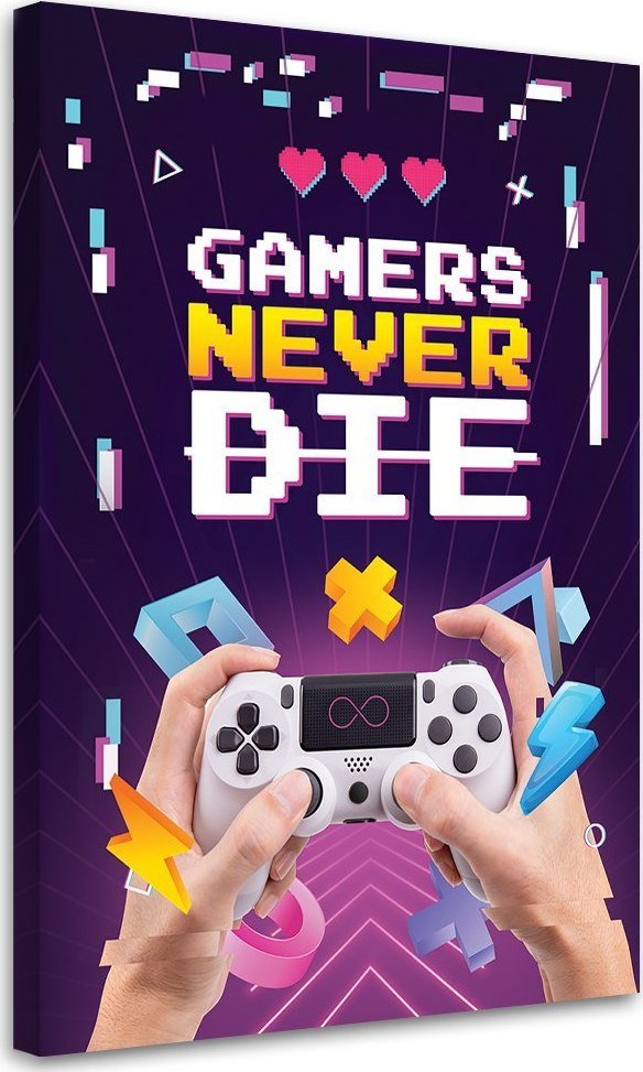 Feeby Obraz na płótnie, Gracze nigdy nie umierają - 80x120