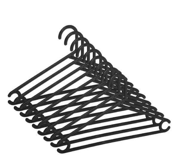 PLASTIC KIDS HANGER BLACK LSP023K 10PCS