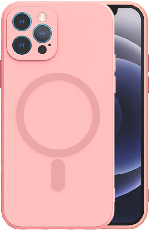 Mocco MagSilicone Soft Back Case Silicone Case for Apple iPhone 14 Plus Pink
