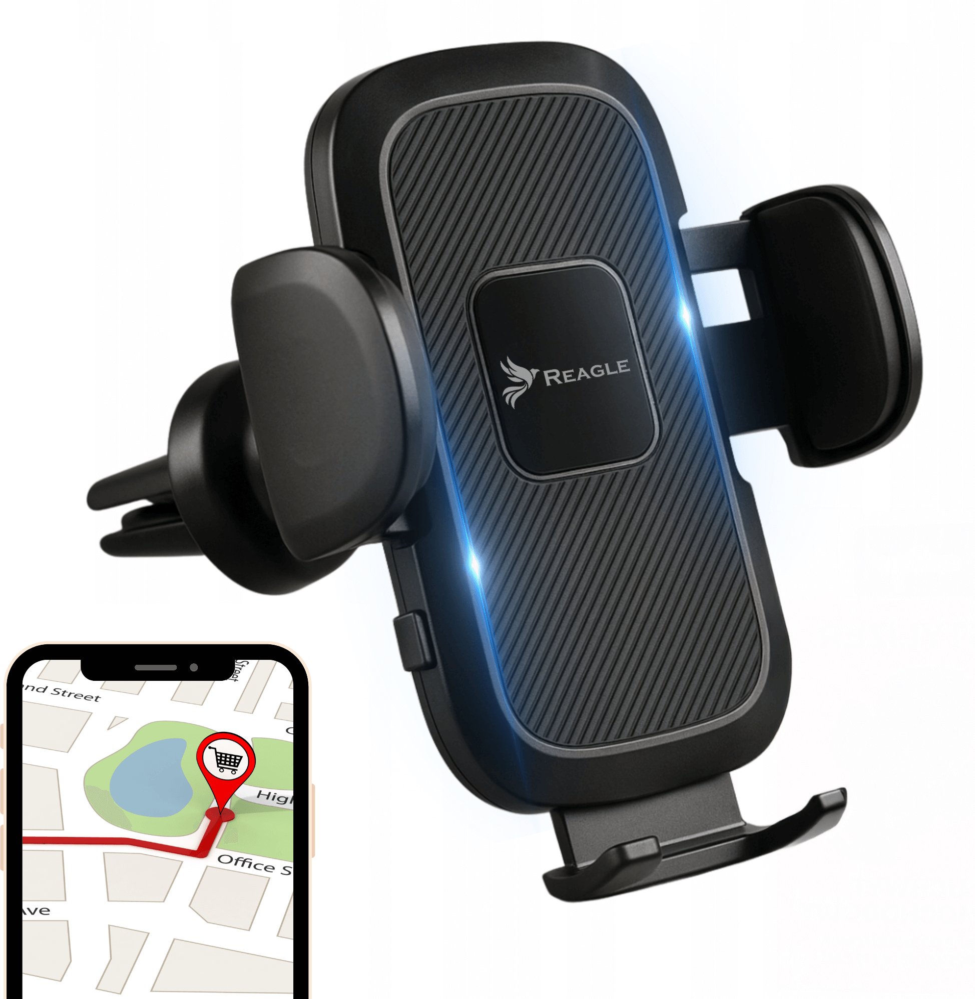 Reagle UCHWYT DO SAMOCHODU NA TELEFON KRATKĘ NAWIEWU SAMOCHODOWY DO KRATKI360