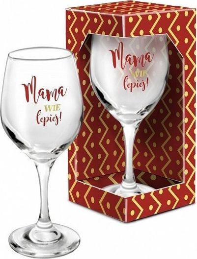 BGtech Kieliszek do wina Mama wie lepiej poj. 220 ml uniwersalny
