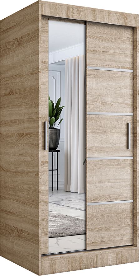 Elior Szafa przesuwna w kolorze dąb sonoma - Felix 2X