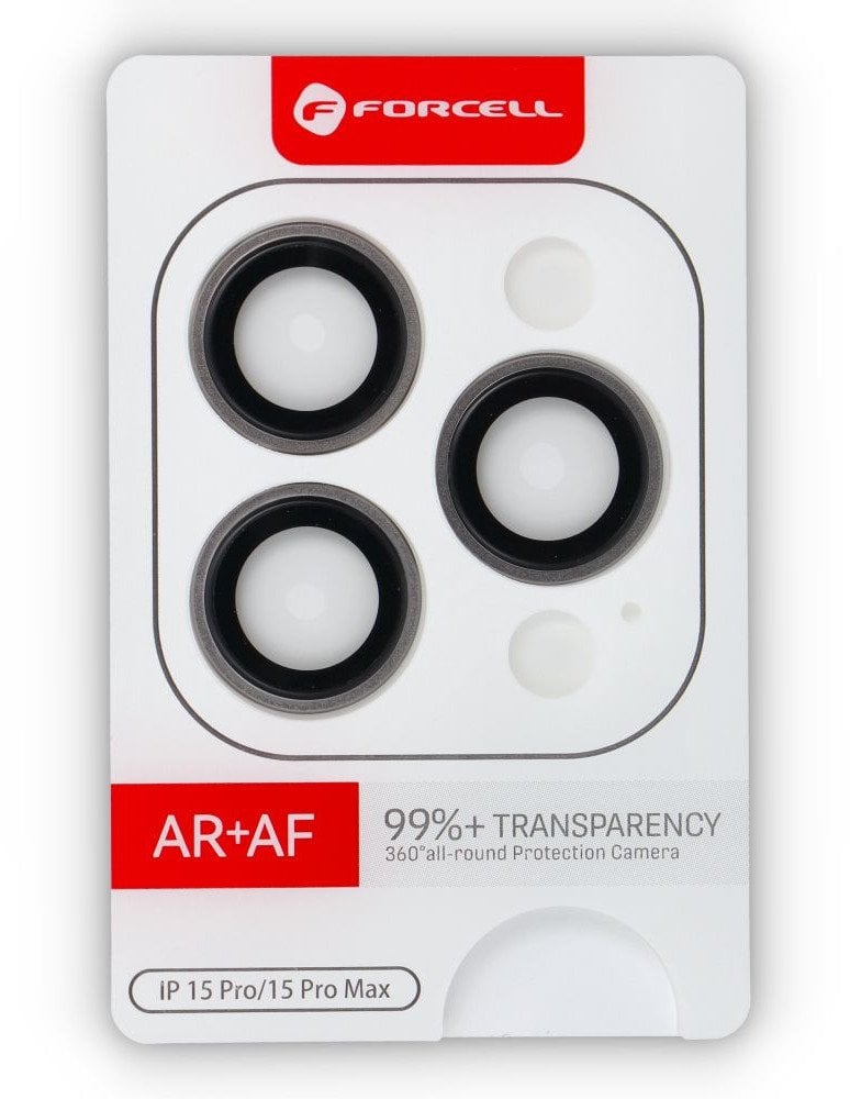 Szkło hartowane Forcell Premium do aparatu - do iPhone 15 Pro / 15 Pro Max Tytan Naturalny