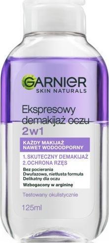 Garnier Skin Naturals Eye Make-up Remover 2in1 płyn do demakijażu oczu 125ml