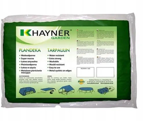 Plandeka okryciowa zielona 5x8m wytrzymała i wodoodporna