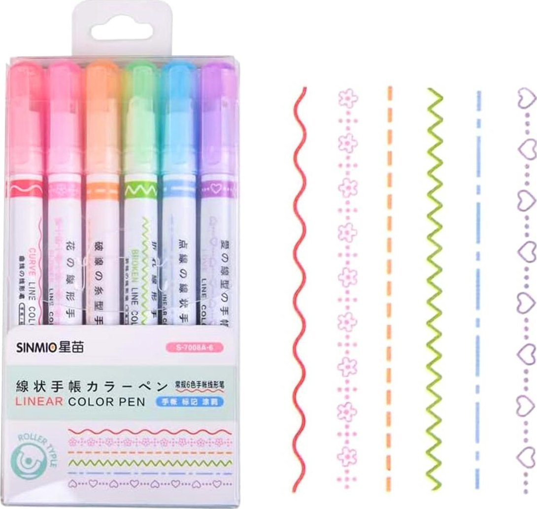 PR43 Markery do wzorkow mix 6 szt