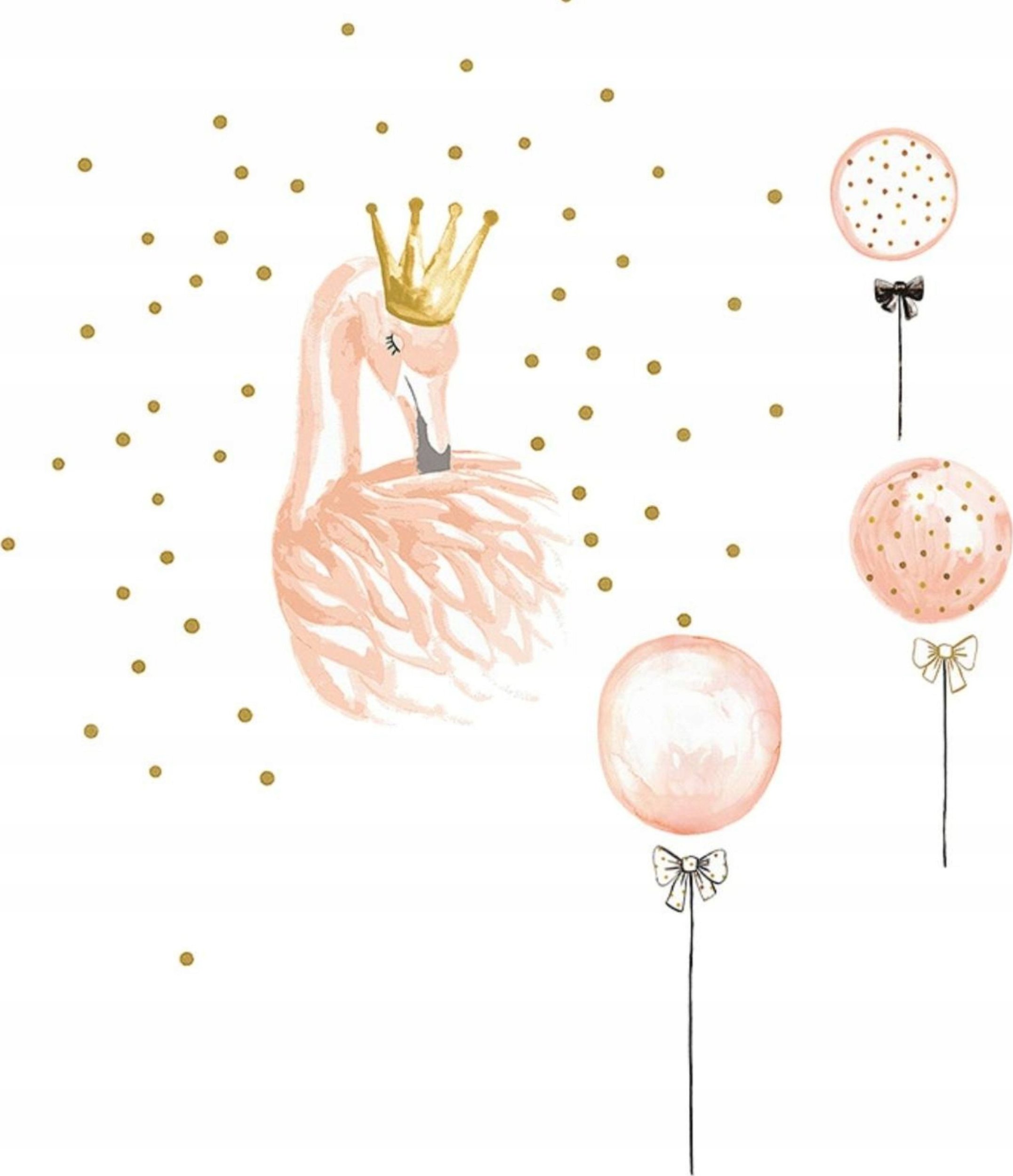 Iteams4Now Naklejki na ścianę flaming balony na szafę meble szybę lustro dla dzieci pokój