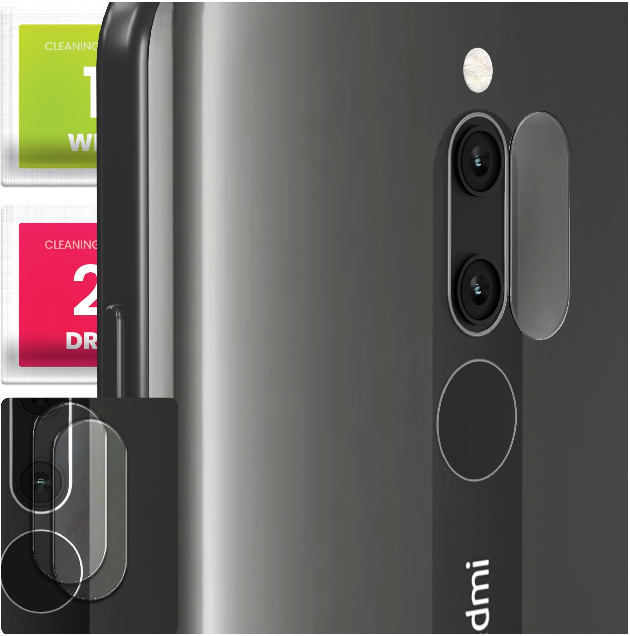 2-PAK Szkło Na Aparat Do Xiaomi Redmi 8 / 8A (Hartowane, Na Obiektyw, 9H)