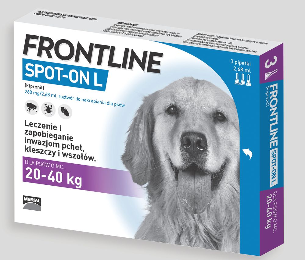 Frontline Spot On Pies L 20-40 kg trójpak L 3x2,68 ml