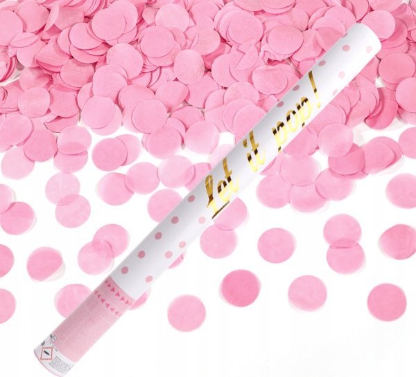 AMSCAN Armatka konfetti Pink papier okrągły 60cm 9916471