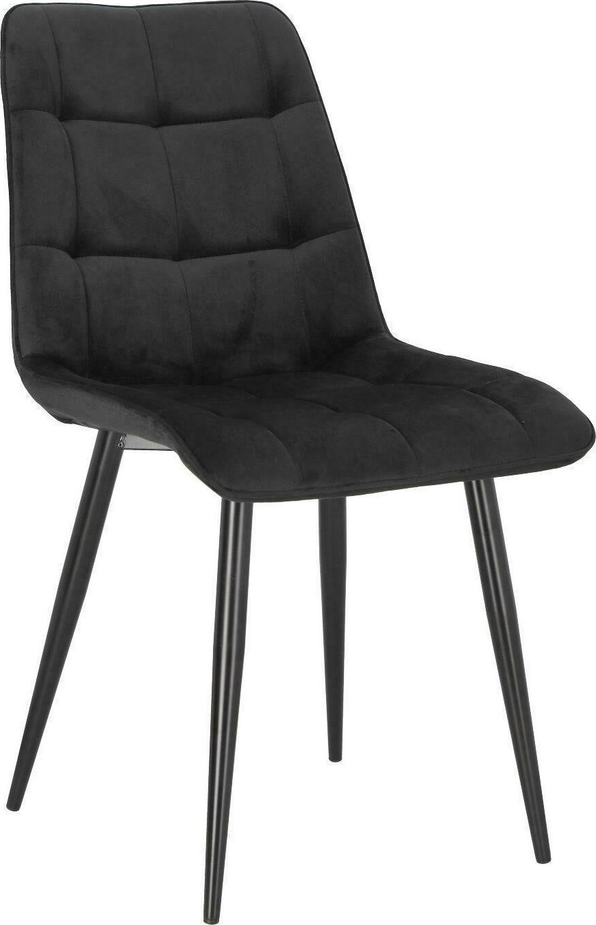 Intesi Krzesło Plaid czarne/ czarne nogi hampton