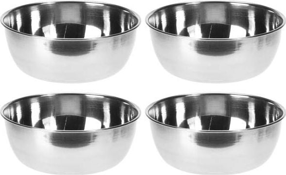 Excellent Houseware Miska miseczka dipówka stalowa na sos dip przystawki przekąski 11 cm 270 ml zestaw komplet 4 sztuki