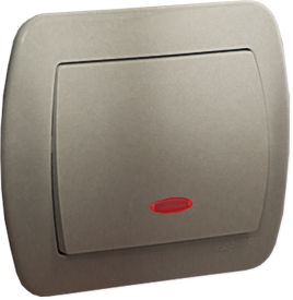 Kontakt-Simon Łącznik pojedynczy Simon Akord z podświetleniem 10AX satynowy (AW1L/29)