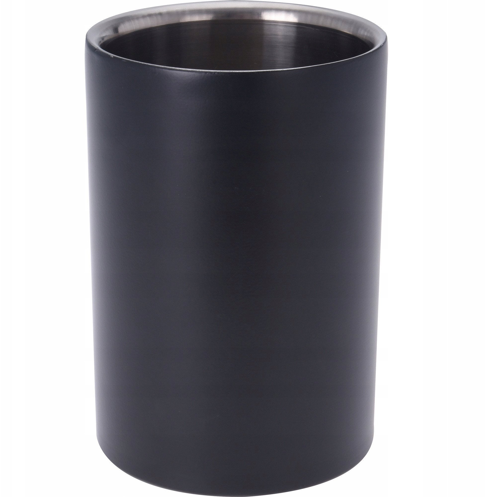 Stojak na wino COOLER, stal nierdzewna, 18 cm, czarny