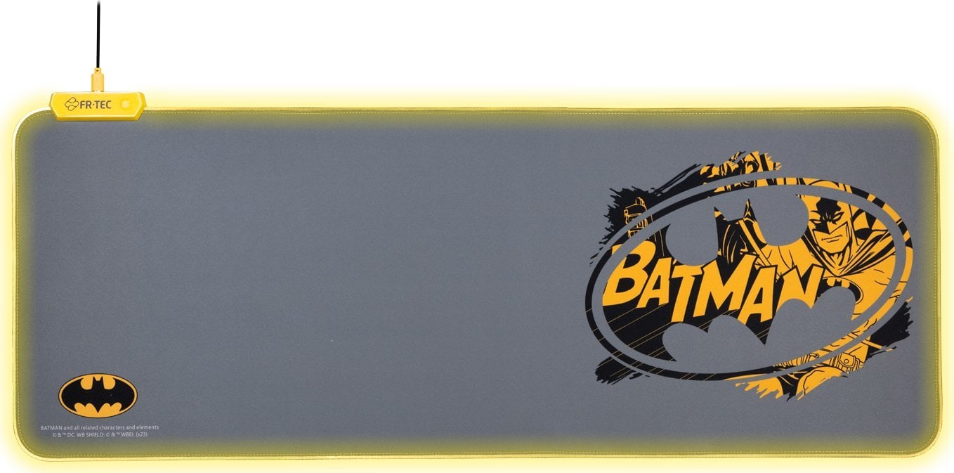 Podkładka Fr-tec FR-TEC BATPCMPAD podkładka pod mysz Podkładka dla graczy Czarny, Szary, Żółty