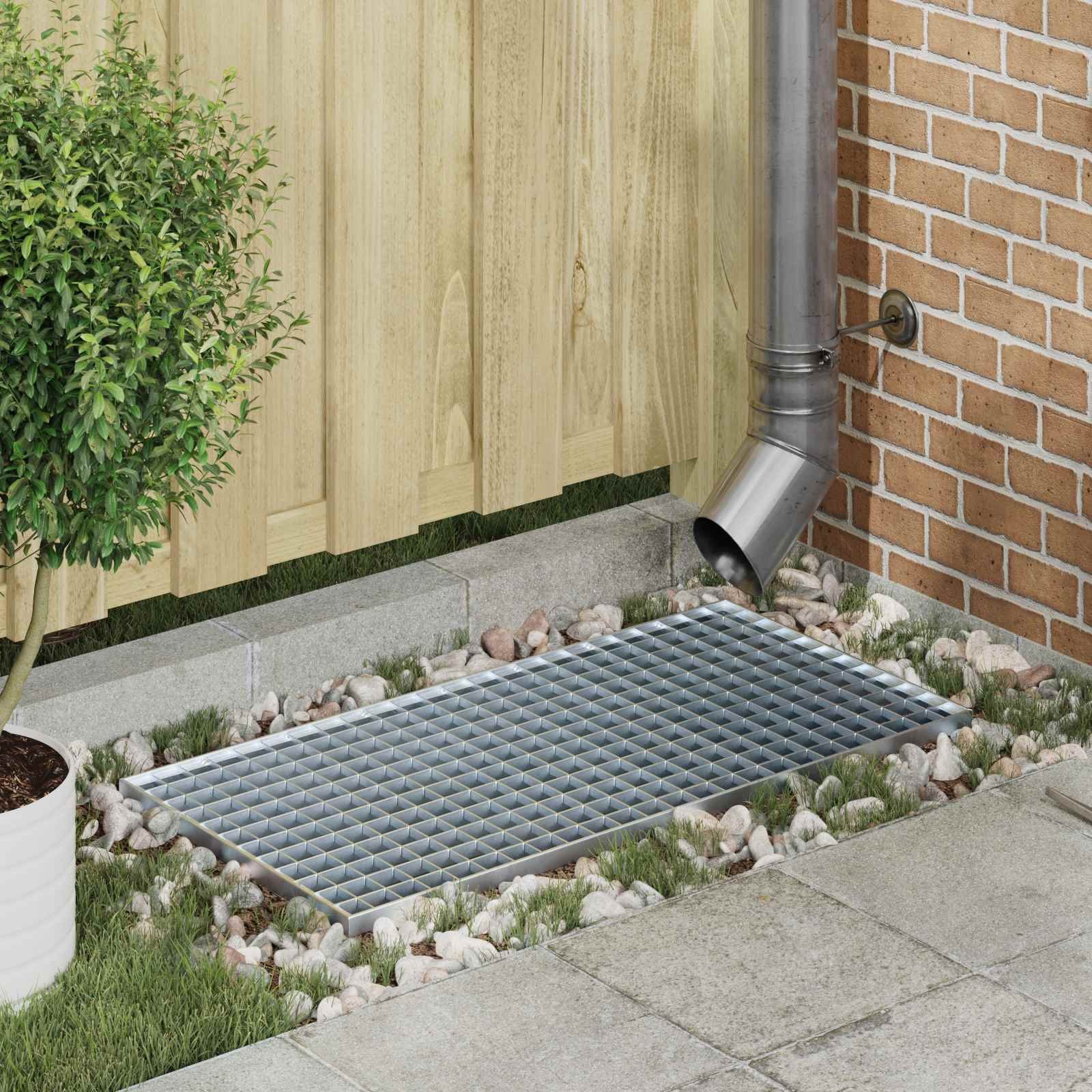 vidaXL Ruszt Srebrny 80 x 40 x 2 cm Stal ocynkowana na gorąco