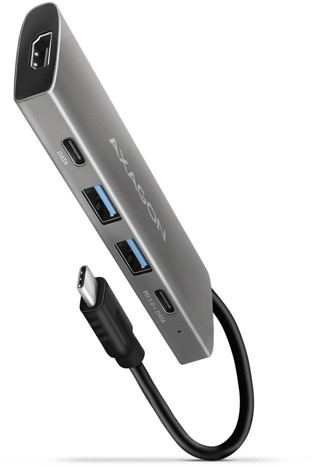 AXAGON HMC-5G21 Wieloportowy hub USB 5in1, 10Gbps, 2x USB-A + 2x USB-C + HDMI 4K/30Hz, PD 60W, 13cm USB-C kabel