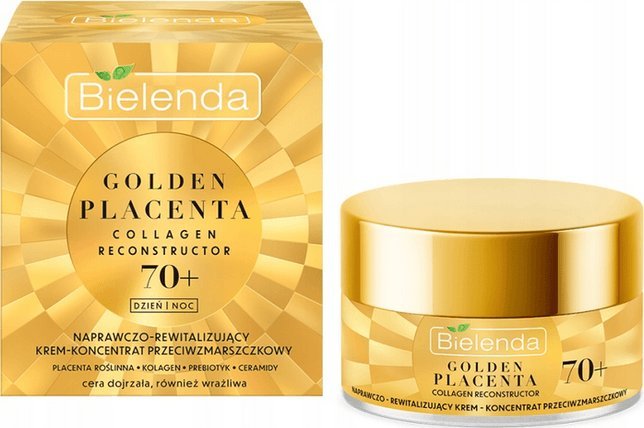 Bielenda Bielenda Golden Placenta 70+ Naprawczo - Rewitalizujący Krem-koncentrat przeciwzmarszczkowy na dzień i noc 50ml