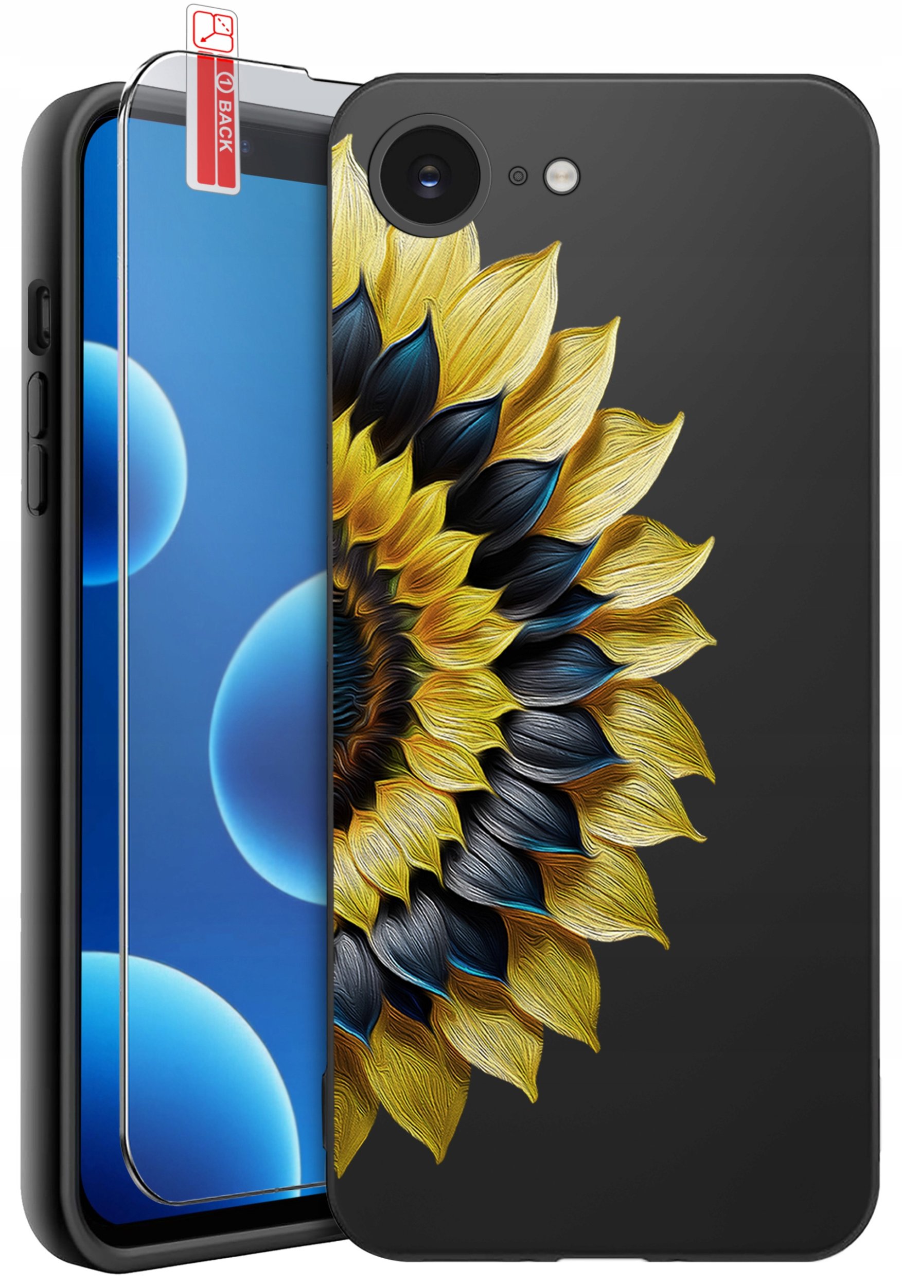 ETUI do iPhone 16e | WZORY | SILIKONOWE MATT CASE + SZKŁO 9H