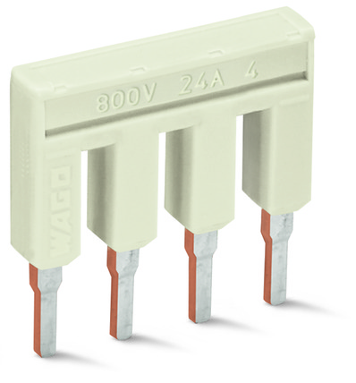 Wago Mostek grzebieniowy z izolacją 4-torowy 25A jasnoszary - 2002-404